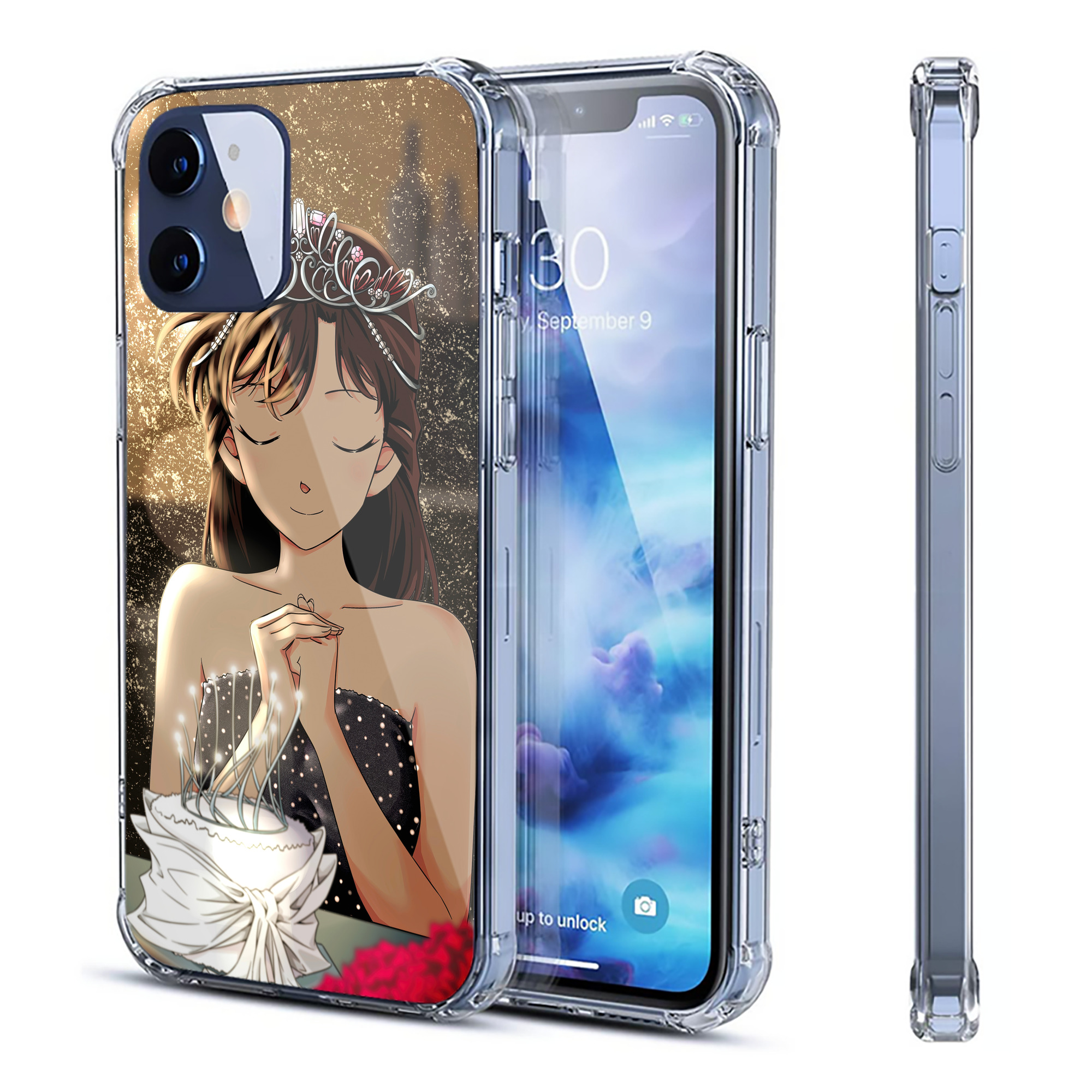 （画像用） 名探偵コナン Detective Conan 【iPhone 12シリーズ対応】透明スマホケース（クリアソフトケース）